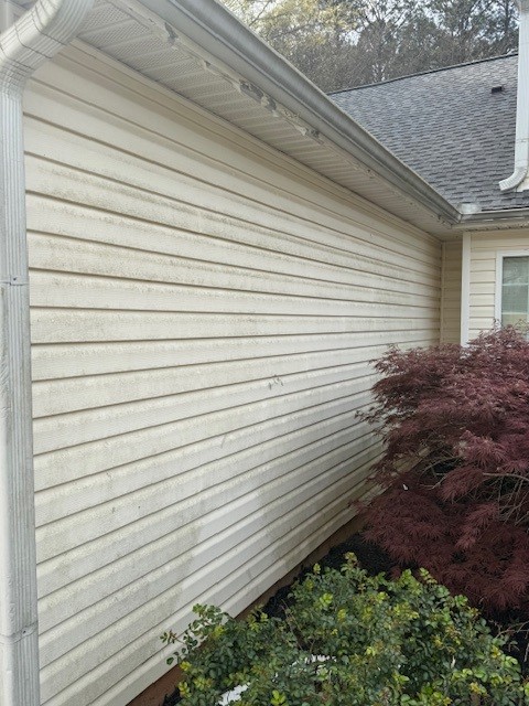 House and fence softwash in Senoia,Ga.