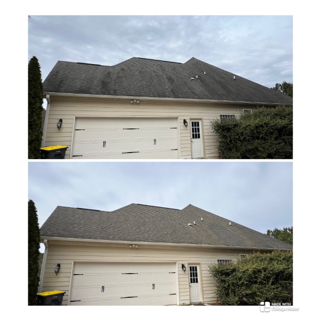 Roof Washing Project in Senoia, GA